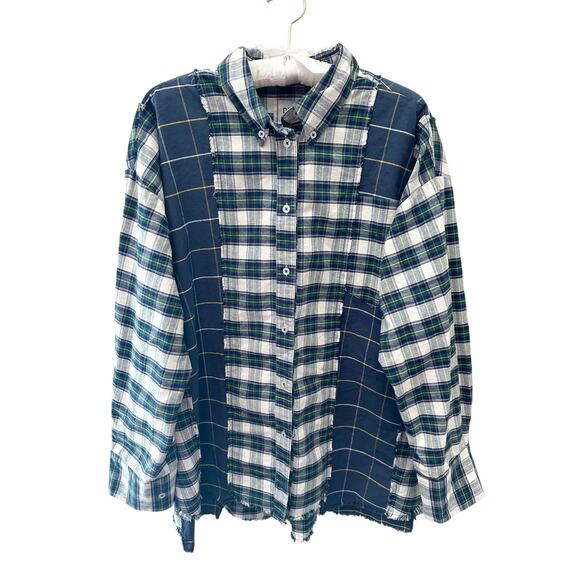 Urban Outfitters Tops - URBAN OUTFITTERS BDG Patchwork Plaid Button Down Shirt Oversized | Small